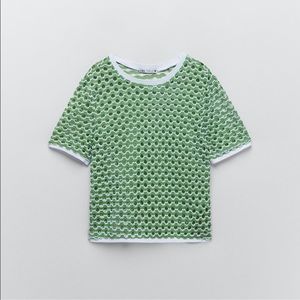 Zara chic jacquard top